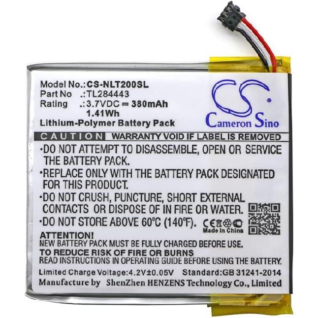 3.7V 380mAh TL284443 GB-S10-284449-0100 Battery Replacement for Learning Thermostat 3rd Genera, CS-NLT200SL