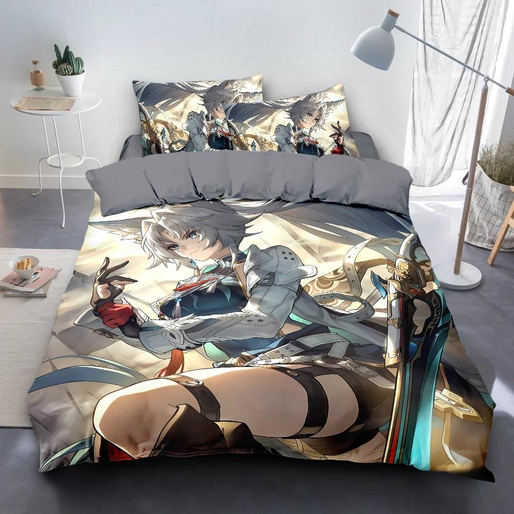 

комичный комплект для спальни из 2/3 предметовДетский подарок Подросткам взрослый Двуспальная кровать из микрофибры Односпальная кровать Пододеяльник на молнии Декор комнаты 90x200cm