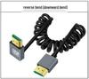 Ultra-Fine HDTV 2.1 Side Elbow Retractable Spring Cable for 8K60Hz/4K120Hz Camcorder and SLR