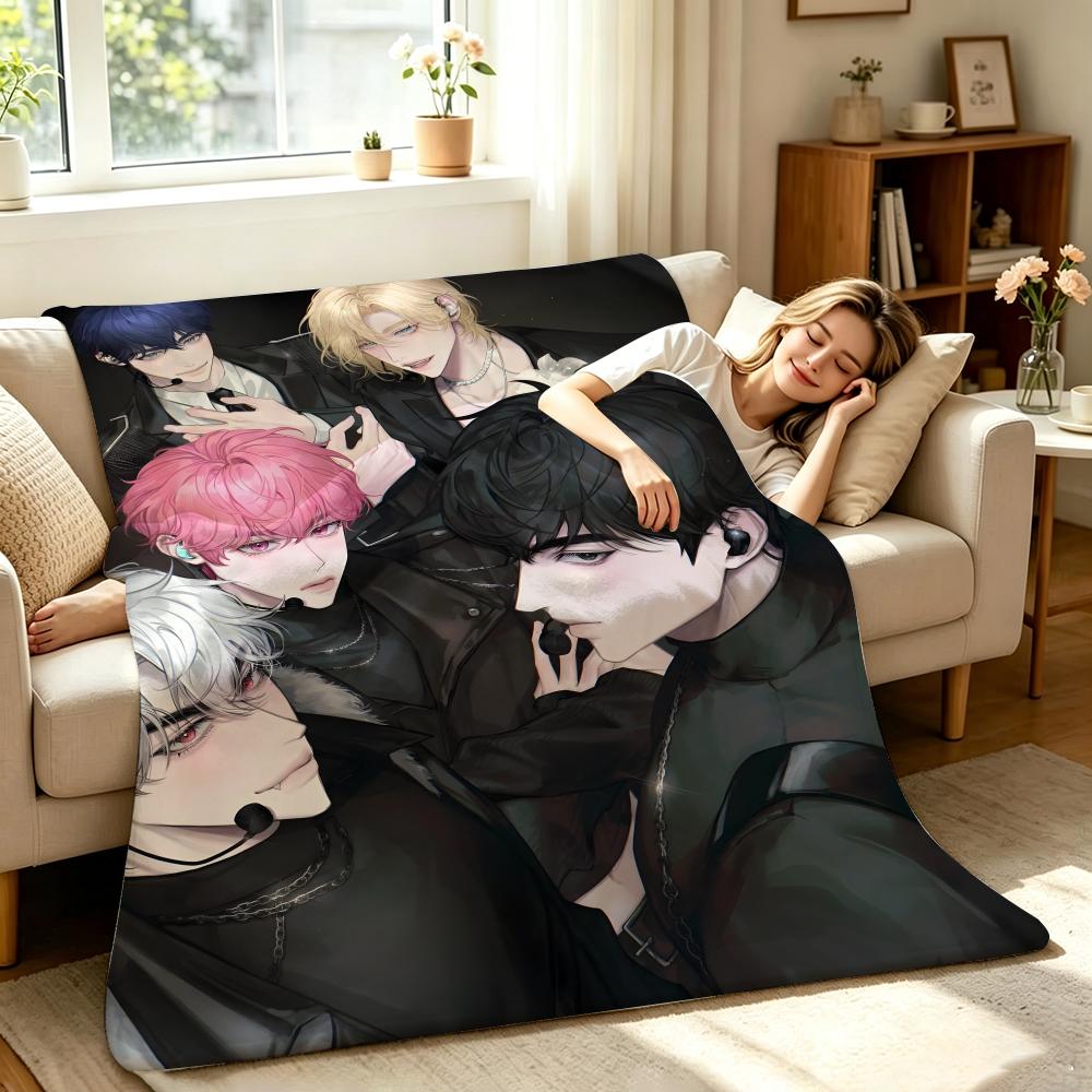 Music p-plave Throw Soft Warm Flannel Throw Blanket, Multi-use for Sofa Bed Office Nap 75X95CM