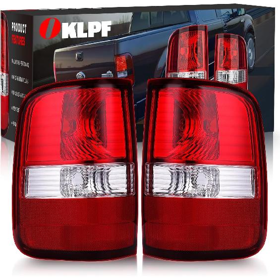 OKLPF Rear Brake Tail Light Compatible With 2004 2005 2006 2007 2008 Ford F150 F-150 Replacement Red Taillight Assembly,Includes a Luxurious Box,Left
