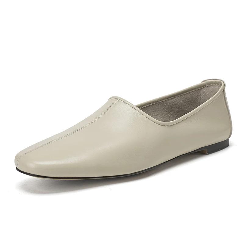 Fashion 2024 New Women Shoes Genuine Leather Flats Loafers Round Toe Slip-on Footwear Ladies Shoes for Women Retro Oxford Shoes