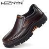 Nouvelles Chaussures Faits Main en Cuir Véritable 48 Hommes Mocassins Cuir Souple Hommes Semelle Épaisse Chaussure Décontractée Chaussures Homme Noir Marron à Enfiler