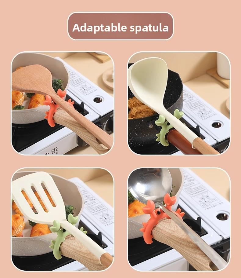 Silicone spatula holder, household kitchen stove, soup boiling anti overflow holder, universal storage shelf