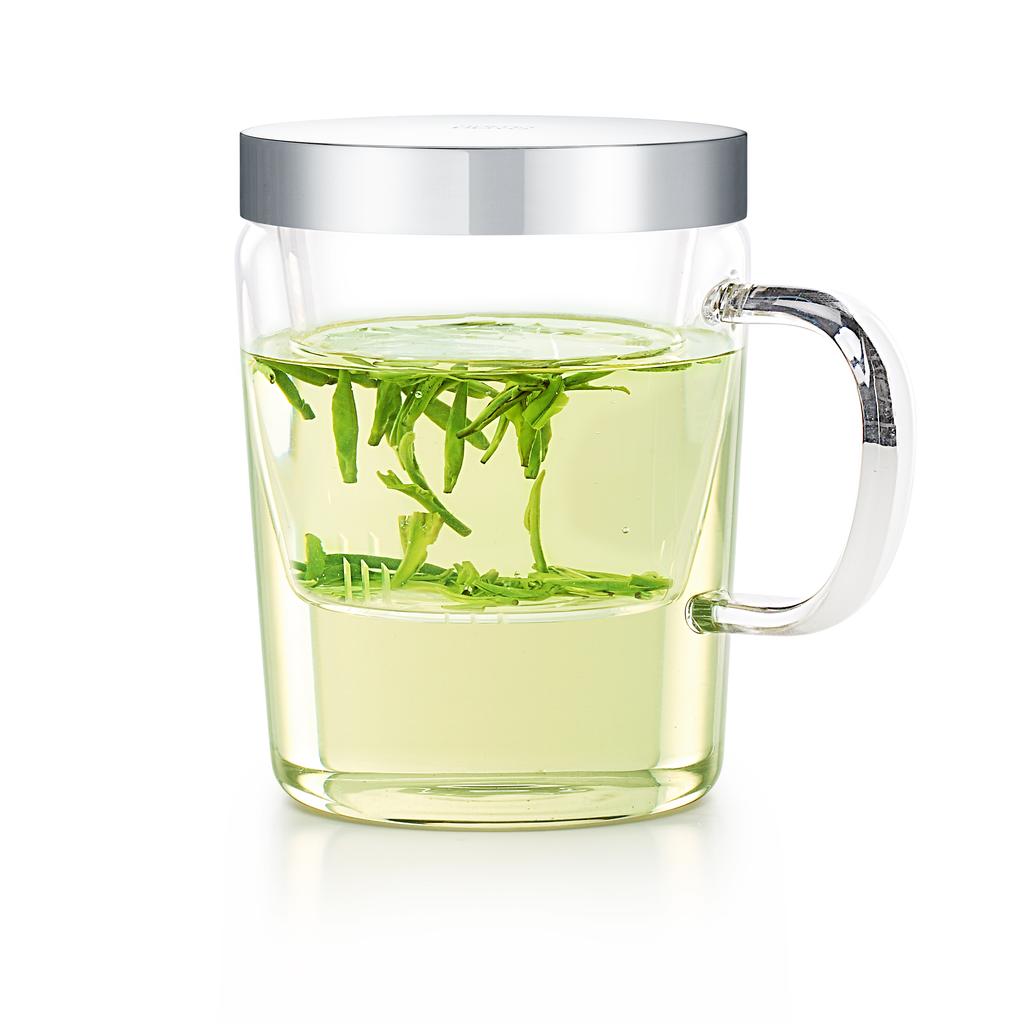 Samadoyo-Heat-Resistant Glass Tea Cup, Green Tea Cup with Filter, Simple Tea Cup, 400ml