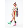 Kids Rainbow Clown Cosplay Dress, Halloween Stage Show Dance Puffy Tutu Outfit