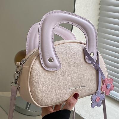 Bolsa pequena portátil cor doce feminina verão nova pequena fresca portátil pequena bolsa quadrada textura ombro mensageiro