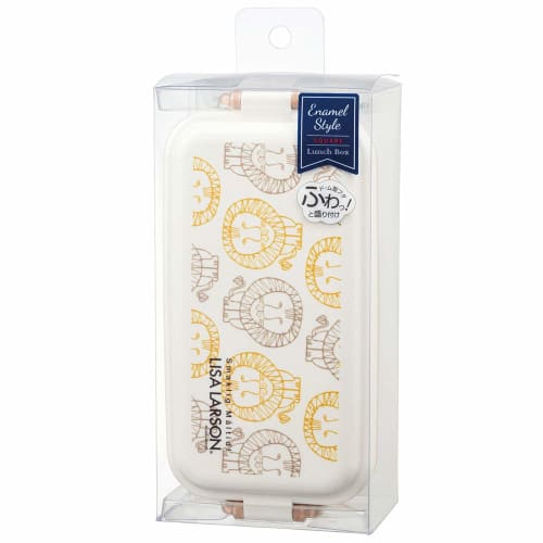 Skater Enamel-Style Bento Box, Single Tier, Lisa Larson Lion Design, 520ml, PEN5