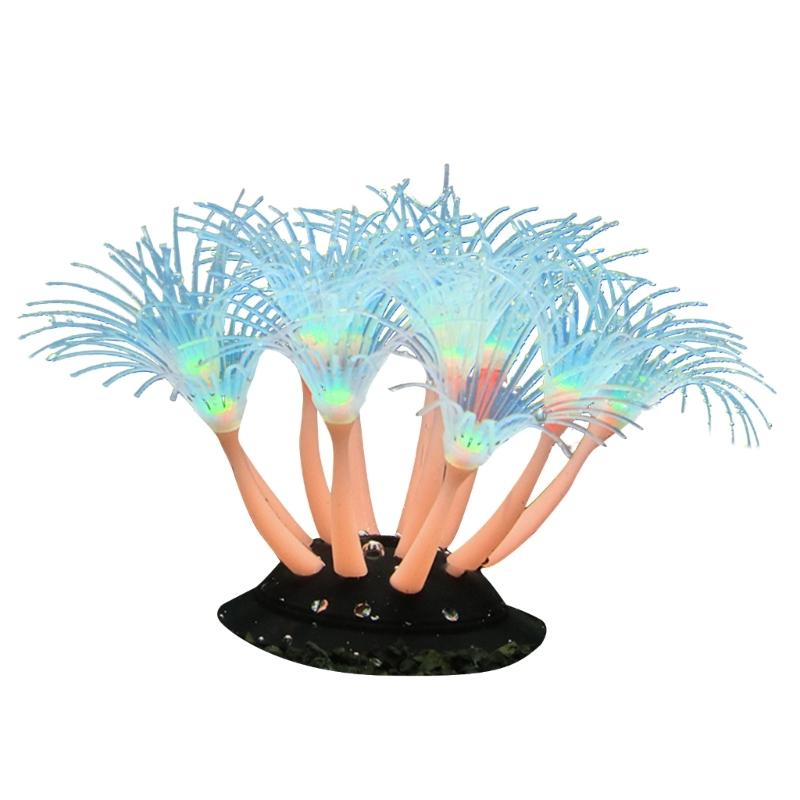 Realistic Coral Silicone Simulation Aquarium Ornaments False Water Plant Fish Aquarium Plant Aquarium Supplies X3UC
