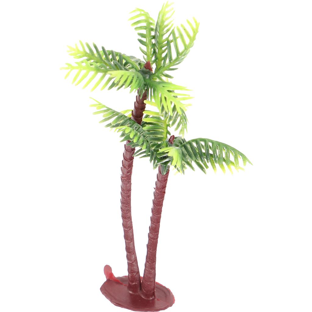 Plastic Coconut Palm Tree Miniature Realistic Shape Micro Landscape Supplies Mini Palm Tree Decoration Mini Landscape Decor