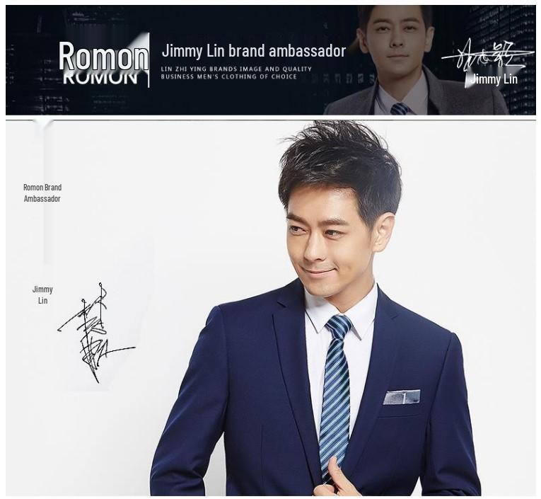 Romon Men's Slim Fit Blazer - Stylish Korean Trend for Spring & Autumn