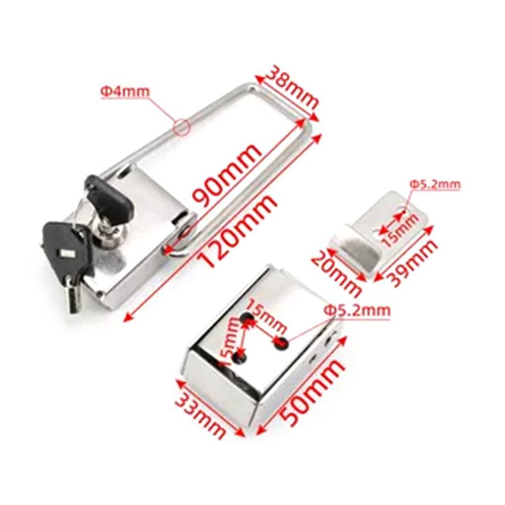 

304 Stainless Steel Advertising Bus Stop Padlock Multifunctional Waisted Address Booth Lock M
