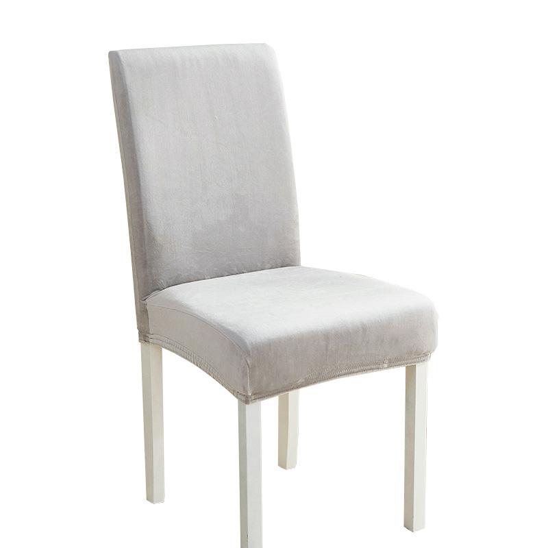 

Чехол на стул из бархата Silver Fox, эластичный, однотонный, цельный, для офиса, отеля, ресторана, домашнего офиса [45-65cm]