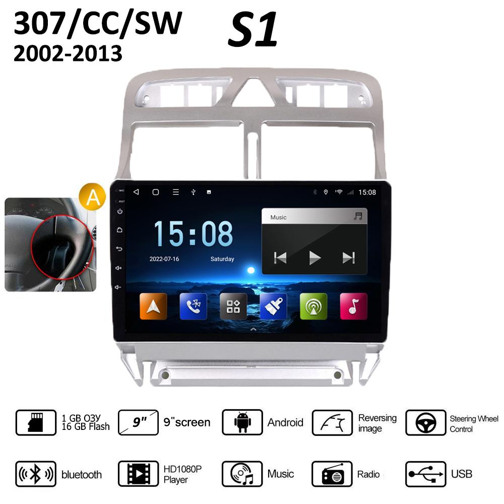 Car Radio Android Gps Navigation Player For Peugeot 307 307CC 307SW 2002-2013 Multimedia Stereo WiFi Video 2din 2 DIN Carplay 2+32GB