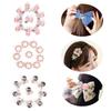 10pcs Flower Rhinestones Buttons Pearl Button Diamante Crystal Bow Wedding Bride Holding Scrapbooking Accessories Apparel Sewing