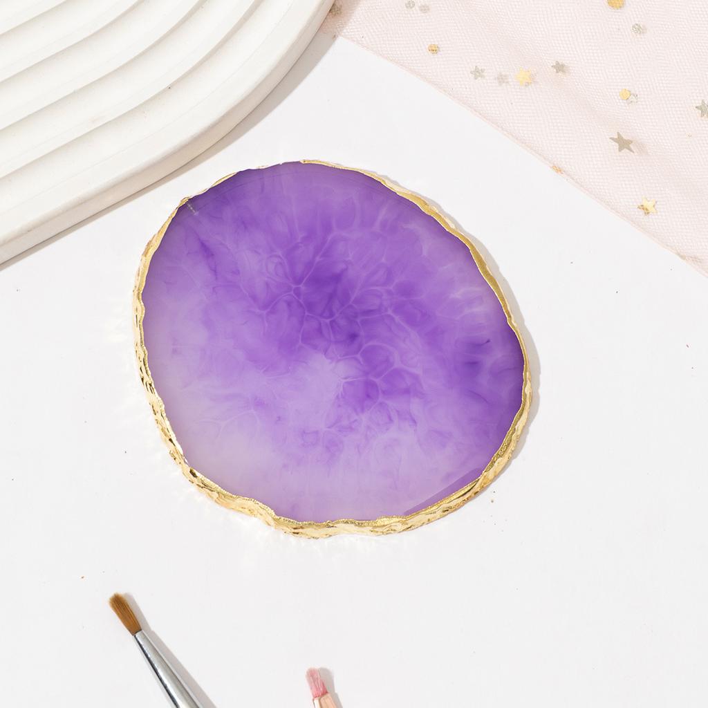 Nail Art Color Palette Resin Agate Gold Border Color Palette Nail Art Display Board Color Palette Resin Nail Art Color Palette