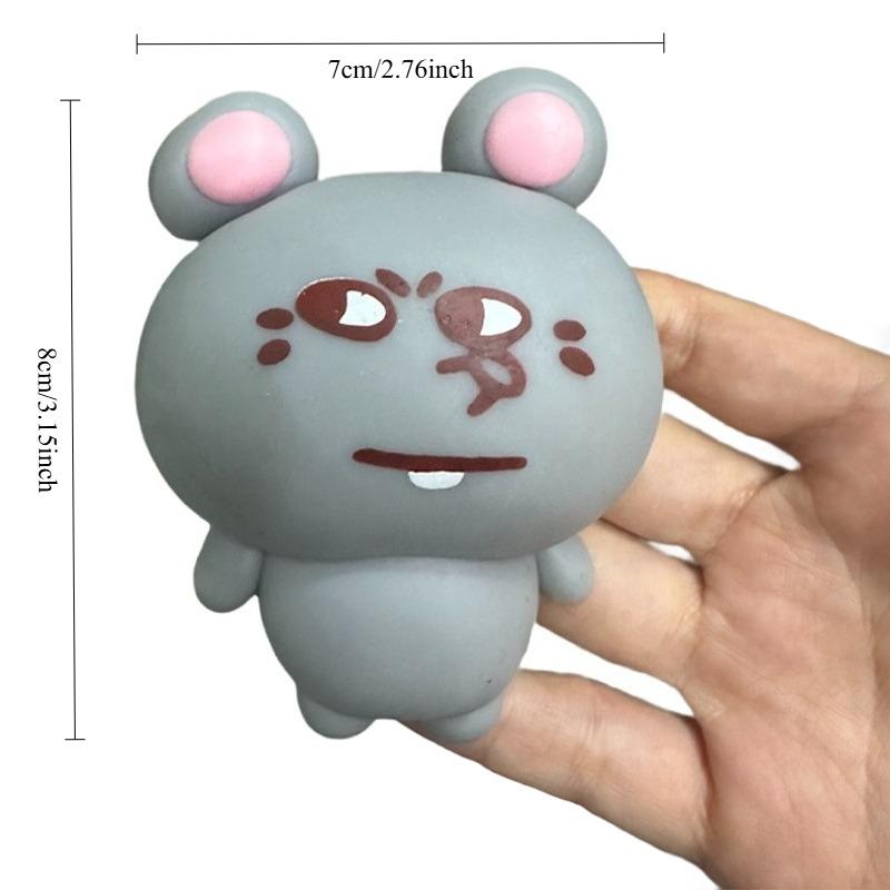 Jucărie Kawaii Moale de Strâns Șoarece Animal Abstract Squishy Jucărie Fidget Amuzantă pentru Ameliorarea Stresului Lipicioasă Jucărie Moale de Strâns Ventilație Cadou