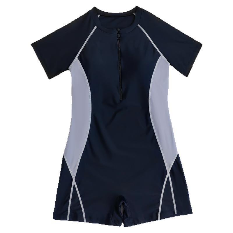 Girls 'swimsuits Middle-aged Children's One-piece Boxers Conservative Fashionable Breathable Swimming Training Clothes