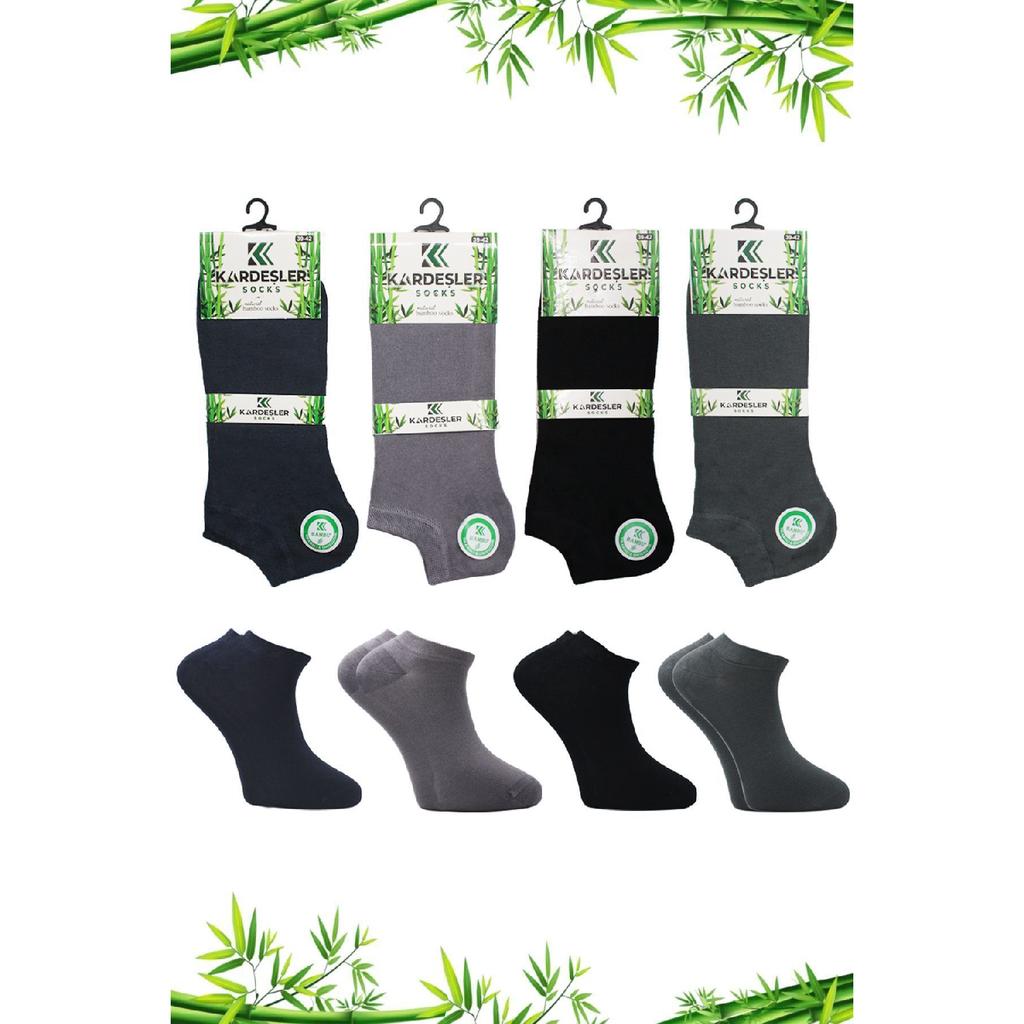 Bamboo Men's Booties Black Socks Seamless Pack Of 6