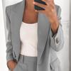 Women's Pants Suit Set Dressy One Button Long Sleeve Blazer And Pants