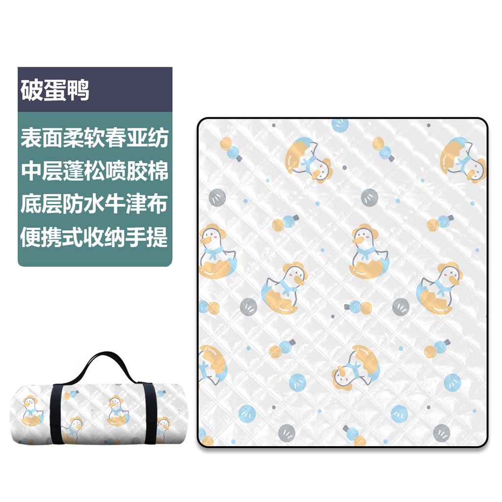Ultrasonic Picnic Mat Thickened Camping Floor Mat Portable Beach Camping Mat Waterproof Outdoor Outing Cartoon Moisture-proof Mat