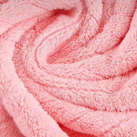 Hair Drying Towels with Button, Super Absorbent Double-Layer Coral Fleece Hair Towel, Quick Drying Travel Bathing Hair Wrap