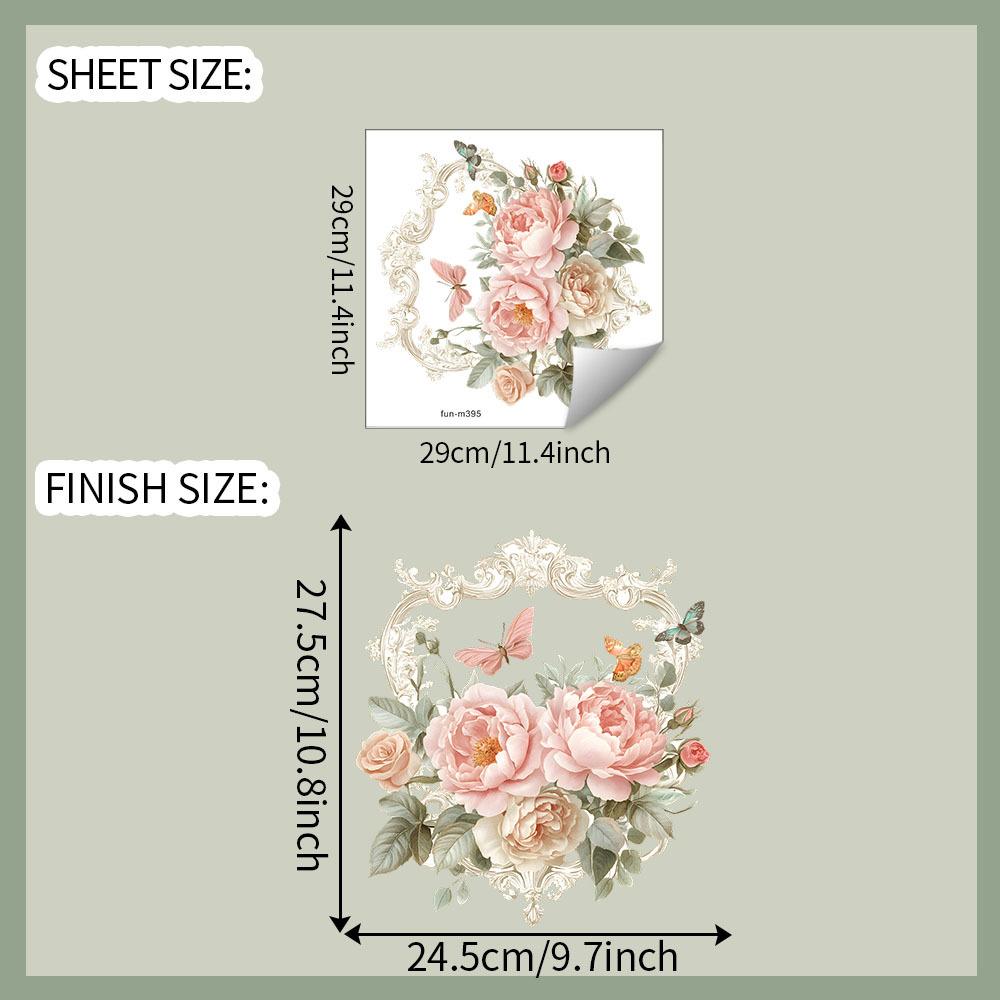 

Акварельные Наклейки на Цветы, Бабочки, Листья для Ванной, Туалета и Унитаза для Украшения fun-m395