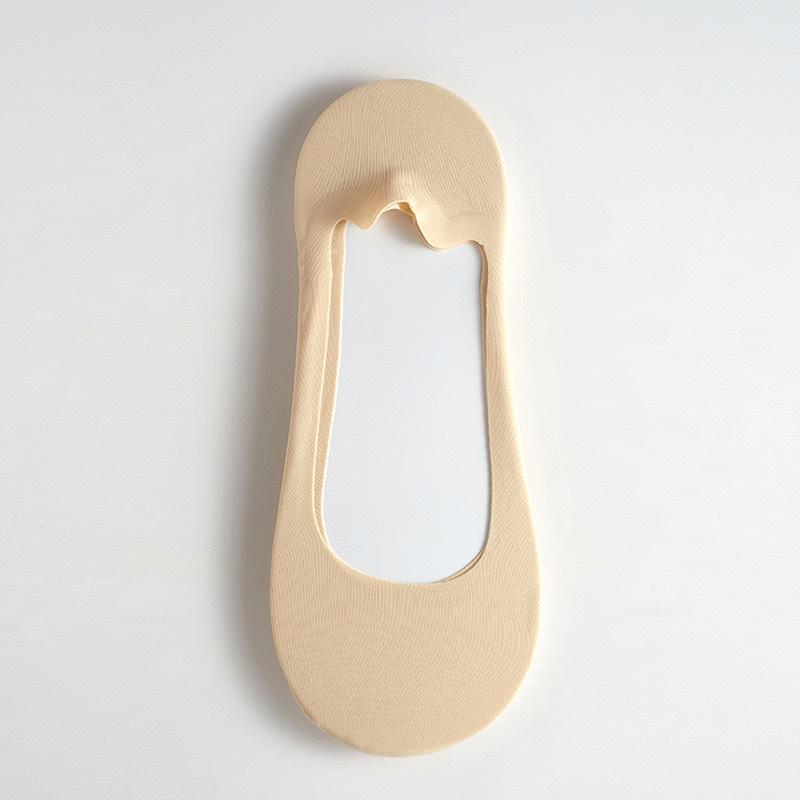 Women's Boat Socks with Foam Padding Shock Absorption Thin and Breathable Ice Silk Socks Shallow Cut Invisible Non-slip Silicone Socks