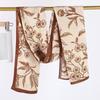 Elegant and fresh flower bushes cotton and linen velvet silk scarf sun protection and warmth autumn and winter shawl scarf women's high sense 181 * 8