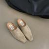 Bailamos Autumn Round Toe Women Slippers New Brand Shallow Slip On Ladies Casual Flat Shoes Soft Dress Slides Mujer