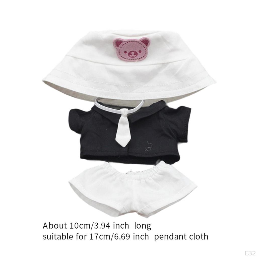4 Pieces Mini 6 Inch Doll Clothes Cute Suit Set Pants Outifits