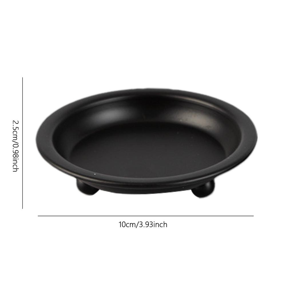 

Candle holder iron retro round candle tray metal candle holder tray suitable for home wedding festival decoration