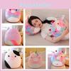 Cute Cartoon Animal Rainbow Unicorn Pillow Soft Plush Toy Cushion Embroidered Stuffed Doll For Girls 35cm