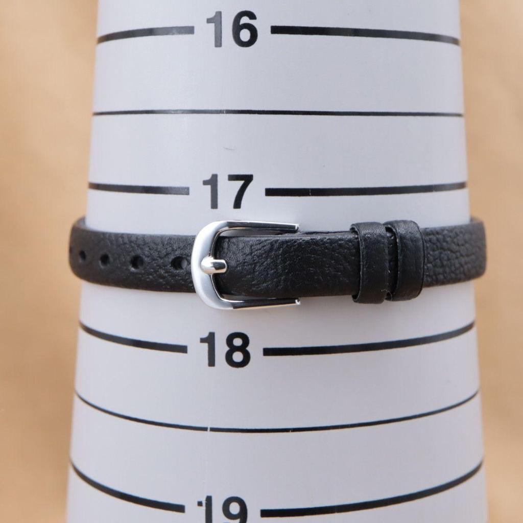 Used MOVADO Vintage Manual Winding Bar Index Silver SS Stainless Steel Leather Belt Replaced Rare Vintage Antique [6 Month Warranty] CH47