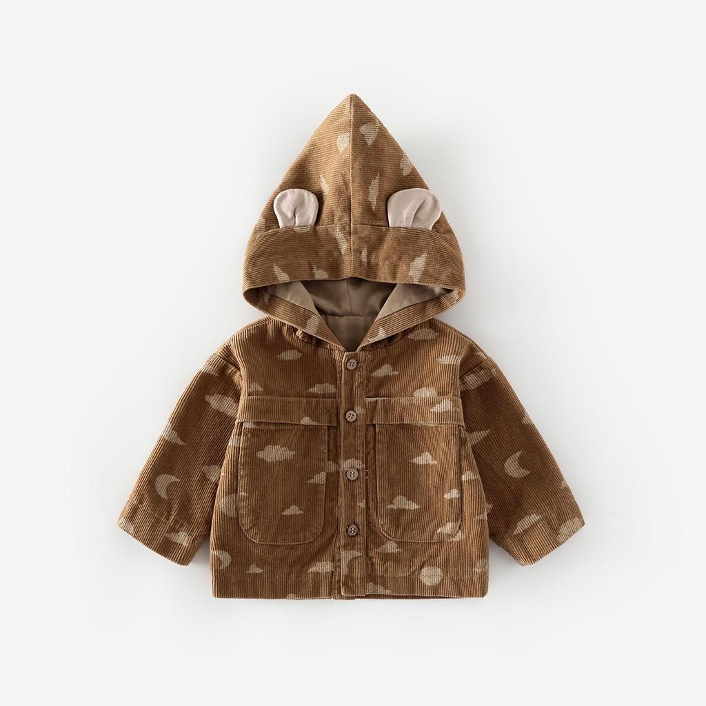 2025 Jesień Chłopięca Stylowa Bluza z Kapturem z Nadrukiem - Koreański Styl Odzież Wierzchnia dla Dzieci