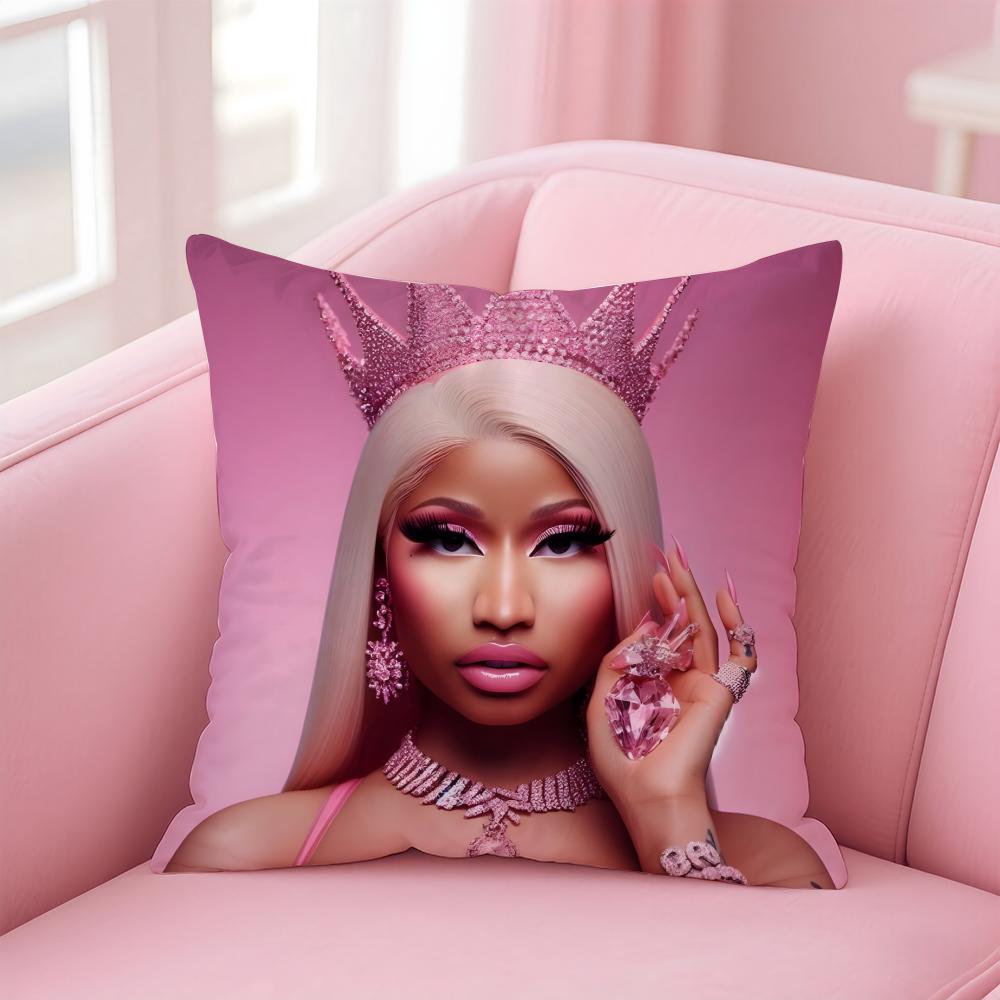 Nicki M-Minaj Singer Cushion Cover Comfortable Reversible Pillow Cover Ideal For Car Sofa Bedroom & Beyond