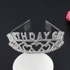 Cake Topper Birthday Party Girls Rhinestone Birthday Queen Crown Headband Tiara Crystal