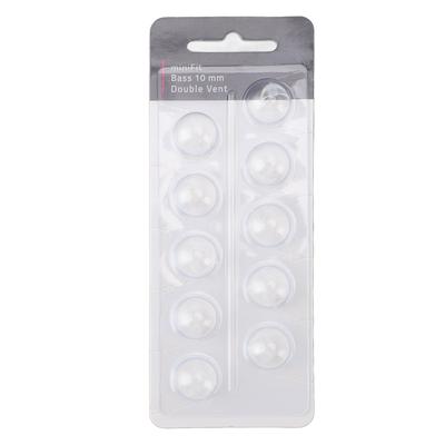 10 pièces Dômes d'accessoires pour basses à double évent Dômes de remplacement en silicone à simple couche et double évent pour