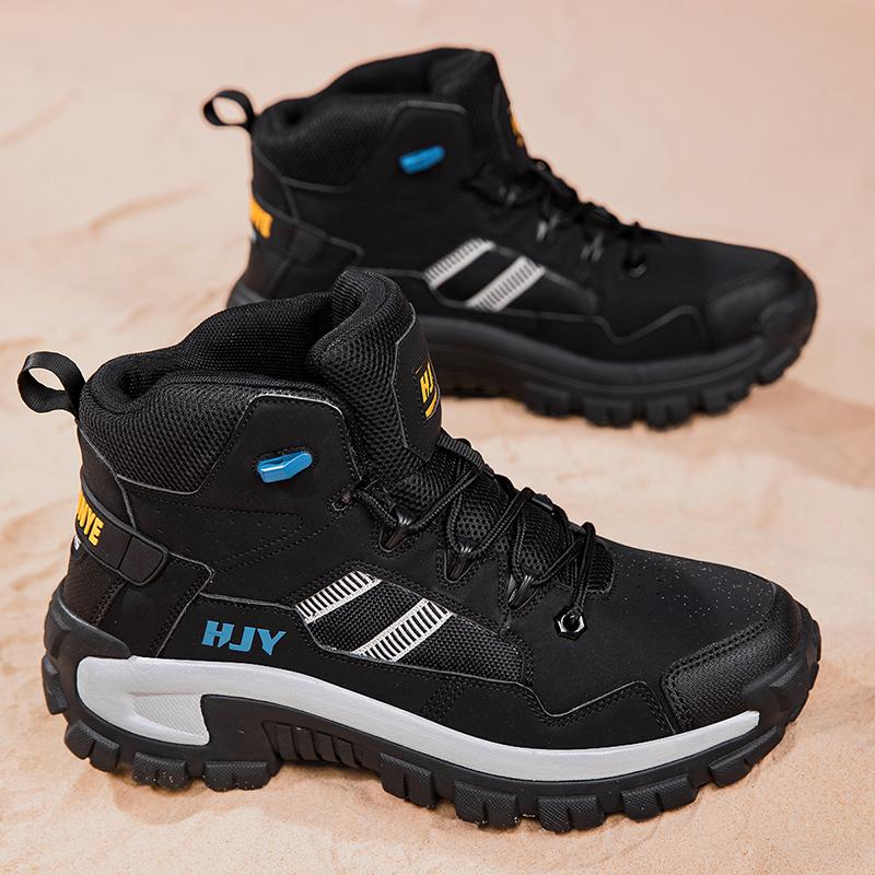 Men Hiking Shoes Fashion High Top Winter Warm Comfortable Travel Casual Shoes Outdoor Big Size Trekking Shoes for Men