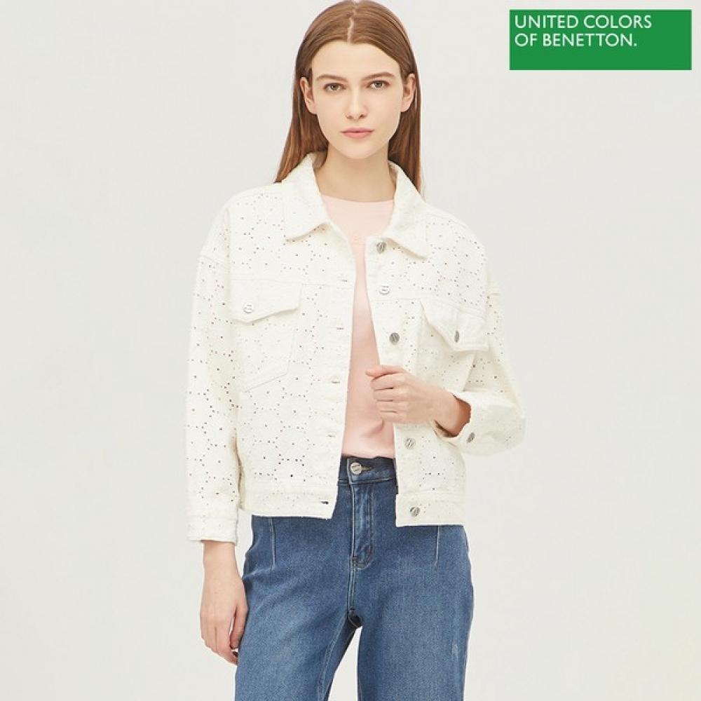 

Джинсовый джемпер Benetton Punching Embroidered Bajpf3311 Iv Ivory/42