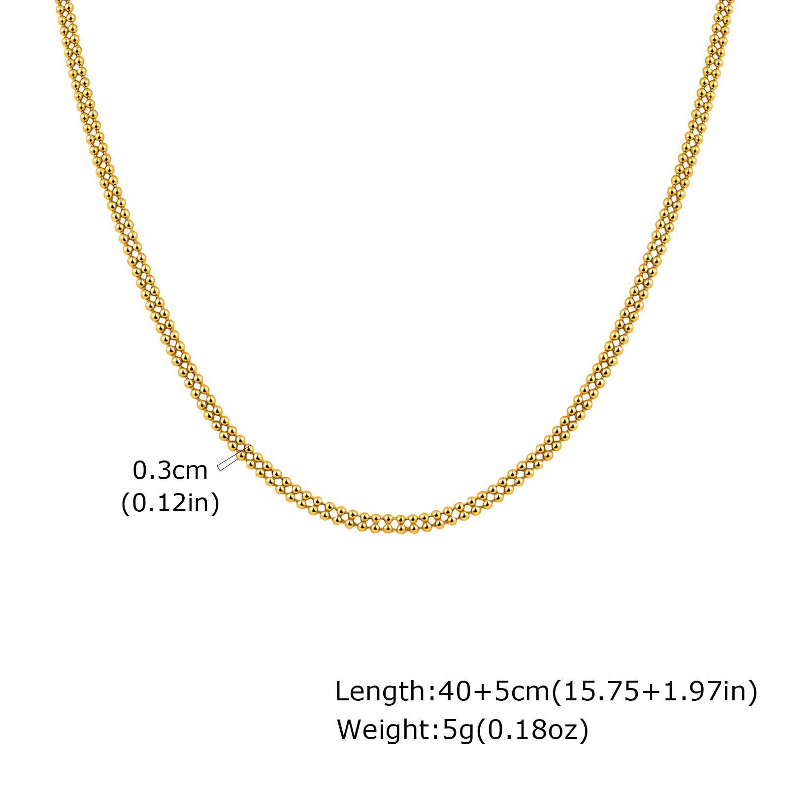 

Vnox New Chunky Chain Necklace Women Simple OT Buckle Stainless Steel Round Link Chain Necklace For Women Fashion Zircon Gift