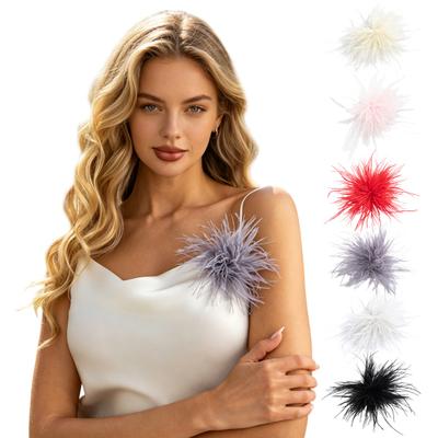 Spilla da Donna, con Fermaglio per Capelli Design Piuma Leggera Soffice, Spilla Multi-Uso Stile Elegante per Abiti Cappotti Camicie Accessori per Feste Nuziali