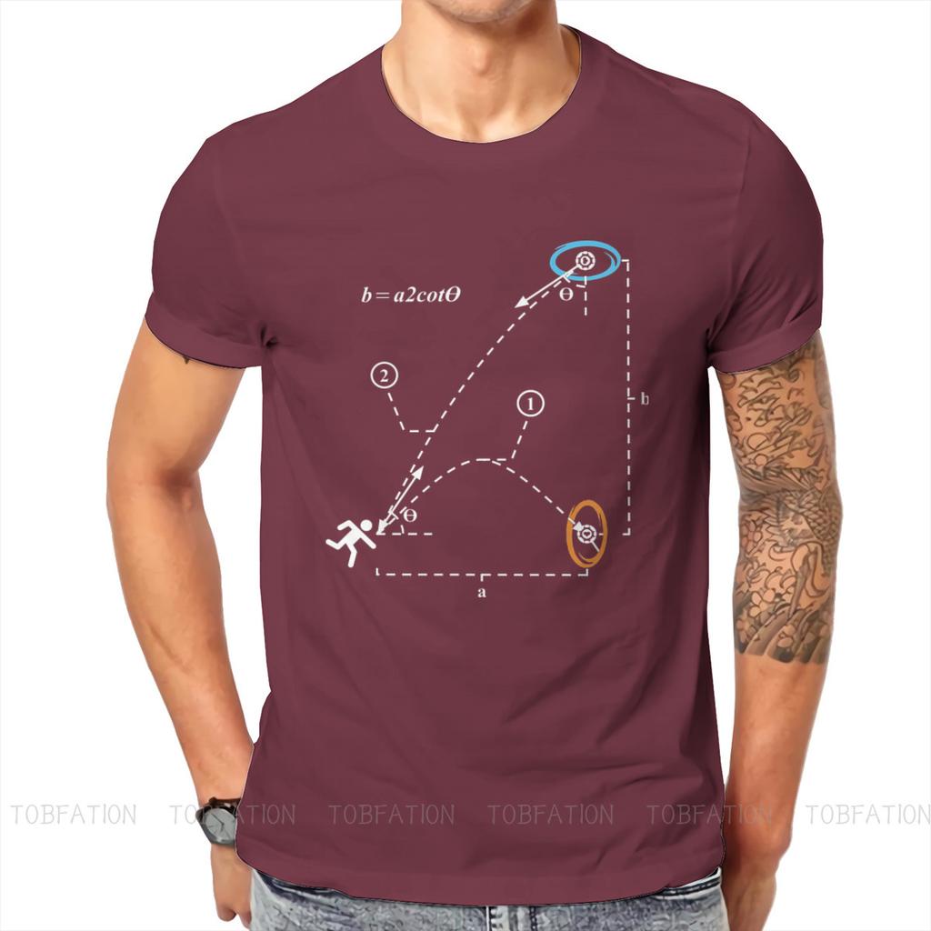Portal Chell Videospiel Kinematik T-Shirt Vintage Teenager Gothic Hochwertiges T-Shirt Übergroß Rundhals Streetwear