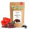 Zyanna Hibiscus Tea - 100 Pyramid Tea Bags | Dried Hibiscus Flower Petals | Caffeine-Free Herbal Tea with Tart & Refreshing Flavor | Brew Hot or