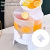 Rotating 3 Spigots Refrigerator Pitcher Dispenser High Capacity Leakproof Fruit Teas Container For Family Outdoor Use