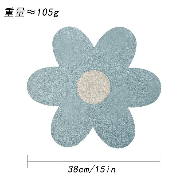ins spring and summer explosion flower leather placemat thermal insulation waterproof oil-proof thermal insulation mat dining table mat petal coaster