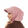 Sun Protection Sun Hat with Hood Wide Brim UV Resistant Neck Shade Cap Solid Color Neck Protection Hijab Baseball Cap Women