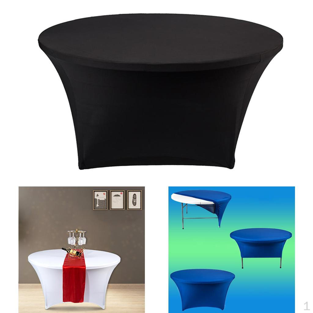 Cocktail Spandex Table Cover Fitted Elastic Tablecloth for Round Tables
