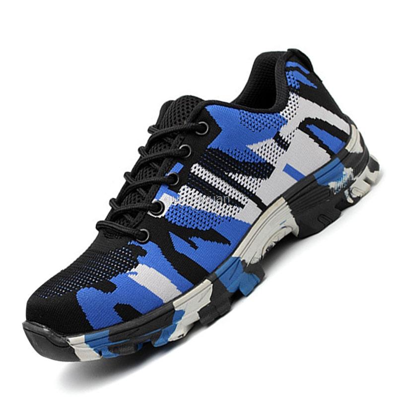 Fashion Work Safety Shoes Men Boots Fashion Work Sneakers Male Shoes Adult Work Boots Steel Toe Shoes Indestructible Men Safety Boots