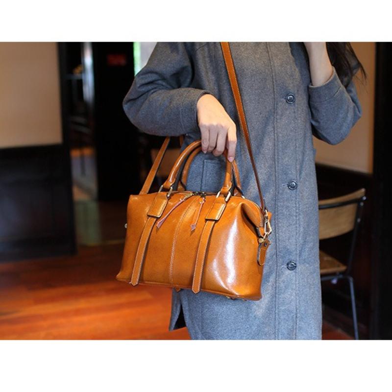 100% Genuine Leather Women Large Handbag Bag Shoulder Ladies Luxury Design Crossbody Bag Commuter Shopping Tote Bag for Women